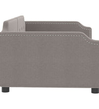 Tagesbett Taupe 100x200 cm Stoff