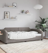 Tagesbett Taupe 100x200 cm Stoff