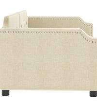 Tagesbett Creme 100x200 cm Stoff