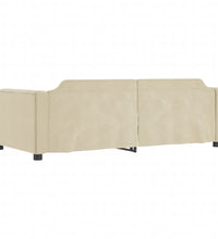 Tagesbett Creme 100x200 cm Stoff