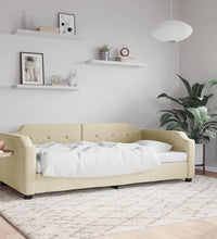 Tagesbett Creme 100x200 cm Stoff