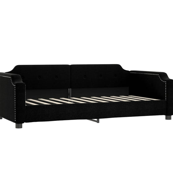 Tagesbett Schwarz 90x190 cm Stoff