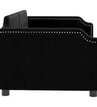 Tagesbett Schwarz 90x190 cm Stoff