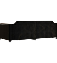 Tagesbett Schwarz 90x190 cm Stoff