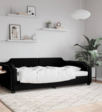 Tagesbett Schwarz 90x190 cm Stoff