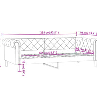 Tagesbett Weiß 80x200 cm Kunstleder