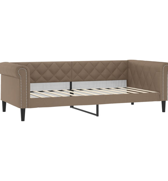 Tagesbett Cappuccino-Braun 80x200 cm Kunstleder