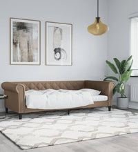 Tagesbett Cappuccino-Braun 80x200 cm Kunstleder