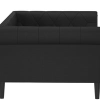 Tagesbett Schwarz 90x200 cm Kunstleder