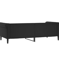 Tagesbett Schwarz 90x200 cm Kunstleder