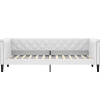 Tagesbett Weiß 90x200 cm Kunstleder