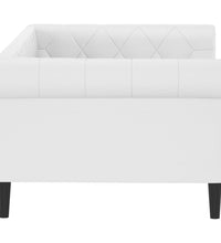 Tagesbett Weiß 90x200 cm Kunstleder