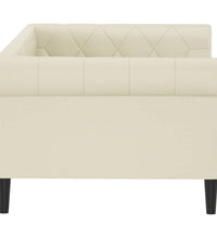 Tagesbett Creme 90x200 cm Kunstleder