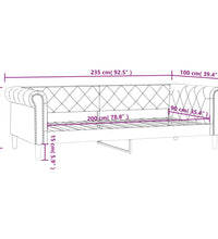 Tagesbett Creme 90x200 cm Kunstleder