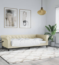 Tagesbett Creme 90x200 cm Kunstleder