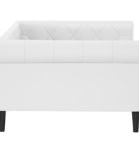 Tagesbett Weiß 100x200 cm Kunstleder