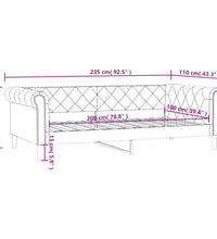 Tagesbett Weiß 100x200 cm Kunstleder
