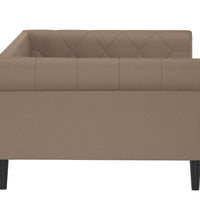 Tagesbett Cappuccino-Braun 100x200 cm Kunstleder