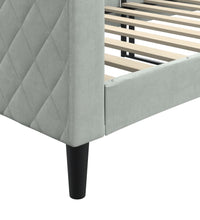 Tagesbett Hellgrau 80x200 cm Samt