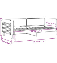 Tagesbett Hellgrau 80x200 cm Samt