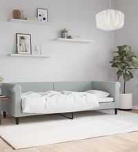 Tagesbett Hellgrau 80x200 cm Samt