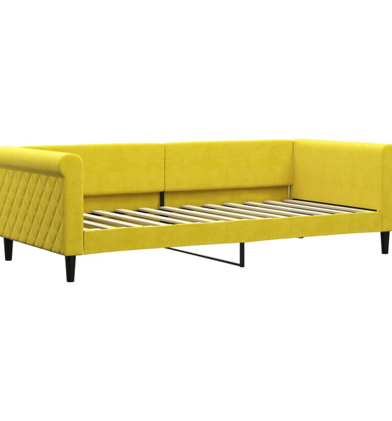 Tagesbett Gelb 90x200 cm Samt