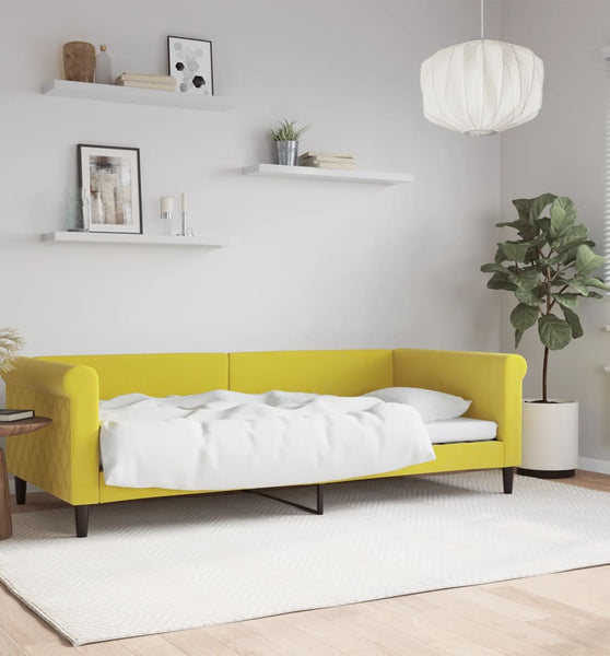 Tagesbett Gelb 90x200 cm Samt