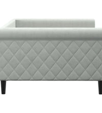 Tagesbett Hellgrau 100x200 cm Samt