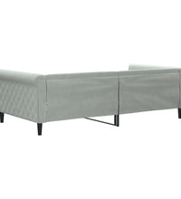 Tagesbett Hellgrau 100x200 cm Samt