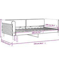 Tagesbett Rosa 100x200 cm Samt