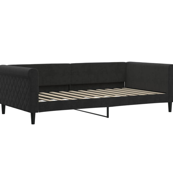Tagesbett Schwarz 100x200 cm Samt