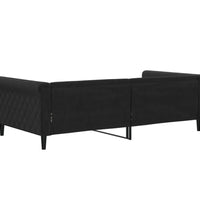 Tagesbett Schwarz 100x200 cm Samt