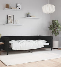 Tagesbett Schwarz 100x200 cm Samt