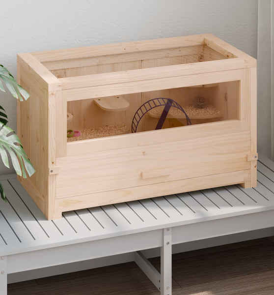 Hamsterkäfig 60x30x35 cm Massivholz Tanne