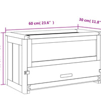 Hamsterkäfig 60x30x35 cm Massivholz Tanne