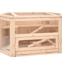 Hamsterkäfig 80x40x43 cm Massivholz Tanne