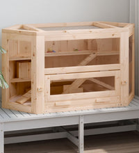 Hamsterkäfig 80x40x43 cm Massivholz Tanne