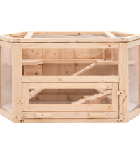 Hamsterkäfig 80x40x43 cm Massivholz Tanne