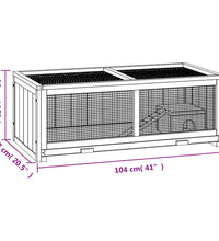 Hamsterkäfig 104x52x38 cm Massivholz Tanne
