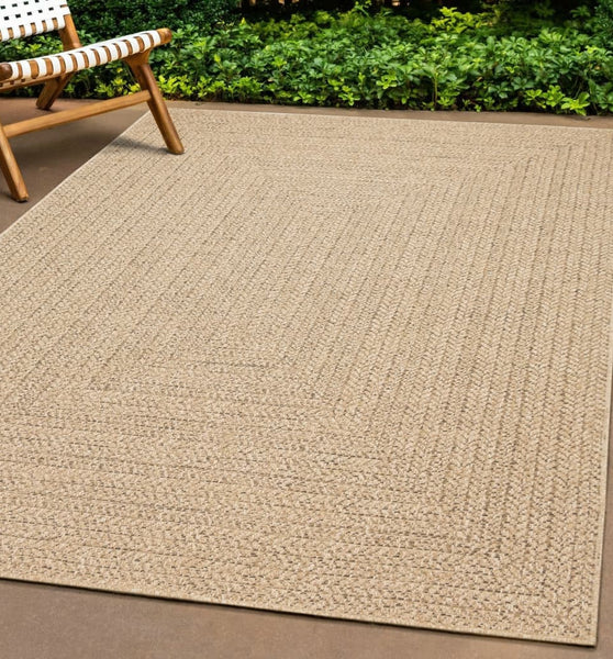 Teppich ZIZUR 200x290 cm Jute-Optik Indoor und Outdoor