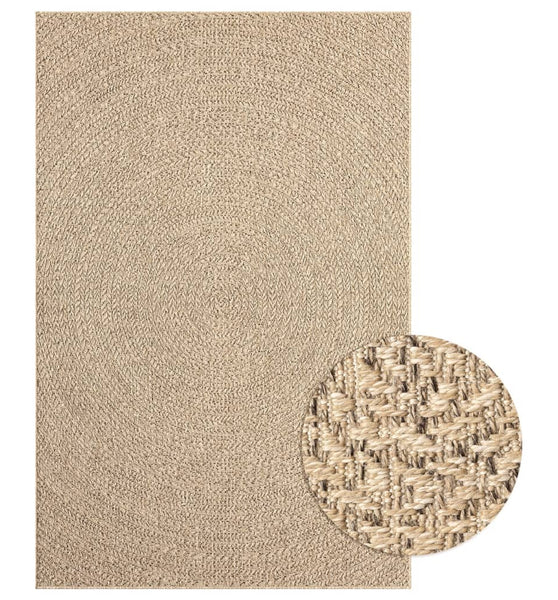 Teppich ZIZUR 160x230 cm Jute-Optik Indoor und Outdoor