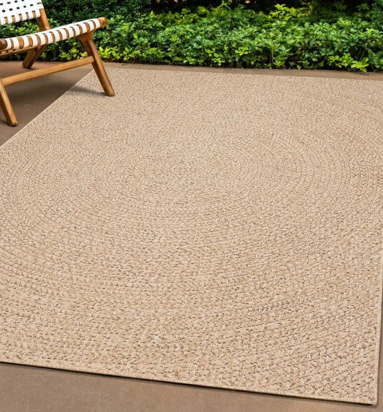 Teppich ZIZUR 160x230 cm Jute-Optik Indoor und Outdoor