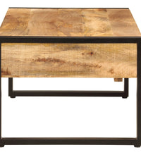 Couchtisch 100x54x40 cm Massivholz Mango und Eisen