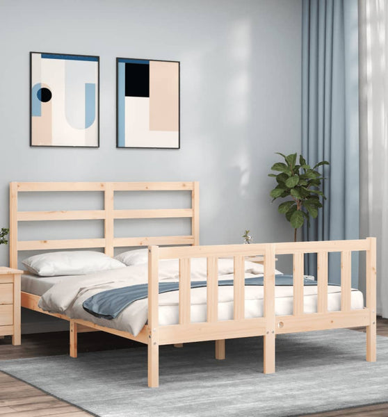 Massivholzbett ohne Matratze 140x190 cm Kiefernholz