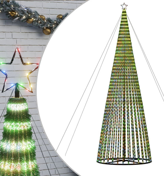 Weihnachtsbaum Kegelform 1544 LEDs Mehrfarbig 500 cm
