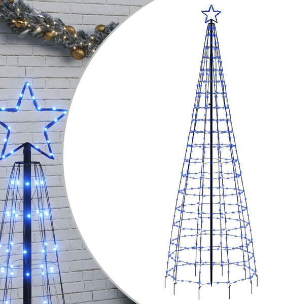LED-Weihnachtsbaum mit Erdspießen 570 LEDs Blau 300 cm
