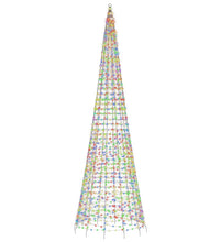 LED-Weihnachtsbaum für Fahnenmast 1534 LEDs Mehrfarbig 500 cm