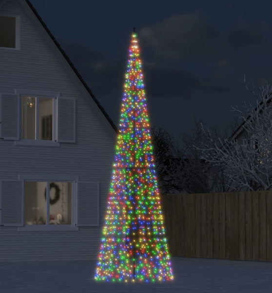 LED-Weihnachtsbaum für Fahnenmast 1534 LEDs Mehrfarbig 500 cm
