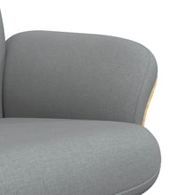 Relaxsessel mit Fußhocker Hellgrau Stoff