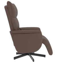 Massagesessel mit Fußteil Braun Kunstleder